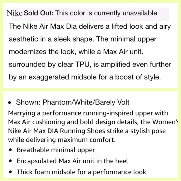 NWT Nike Air Max Dia Training White Volt - Picture 8 of 8